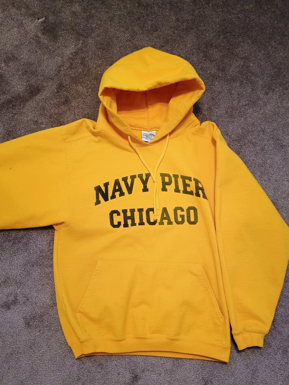 Navy Pier Chicago Yellow Hooded Sweatshirt
